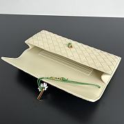 Bottega Veneta Flower Charm Andiamo Long Clutch In White - 5