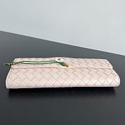 Bottega Veneta Flower Charm Andiamo Long Clutch In Light Pink - 5