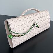 Bottega Veneta Flower Charm Andiamo Long Clutch In Light Pink - 3