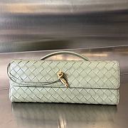 Bottega Veneta Andiamo Long Clutch In Light Green - 1