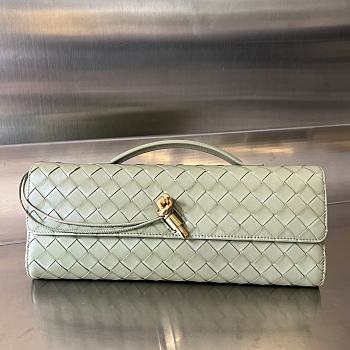 Bottega Veneta Andiamo Long Clutch In Light Green