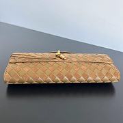 Bottega Veneta Andiamo Long Clutch In Suede Brown - 5