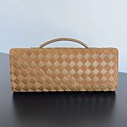 Bottega Veneta Andiamo Long Clutch In Suede Brown - 4