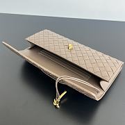 Bottega Veneta Andiamo Long Clutch In Beige - 5