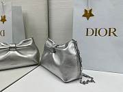 Jonathan Anderson Dior Bow Bag In Silver Size 26 - 6