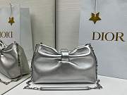 Jonathan Anderson Dior Bow Bag In Silver Size 26 - 3