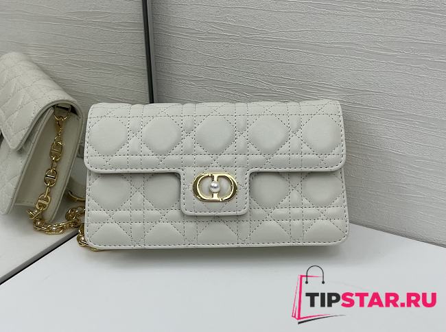Dior Jolie Mini Bag White Cannage Lambskin - 1