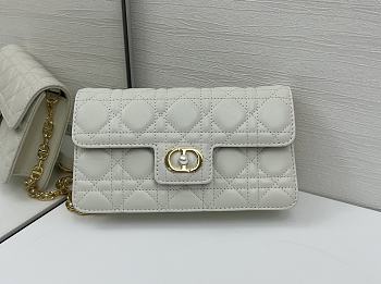 Dior Jolie Mini Bag White Cannage Lambskin