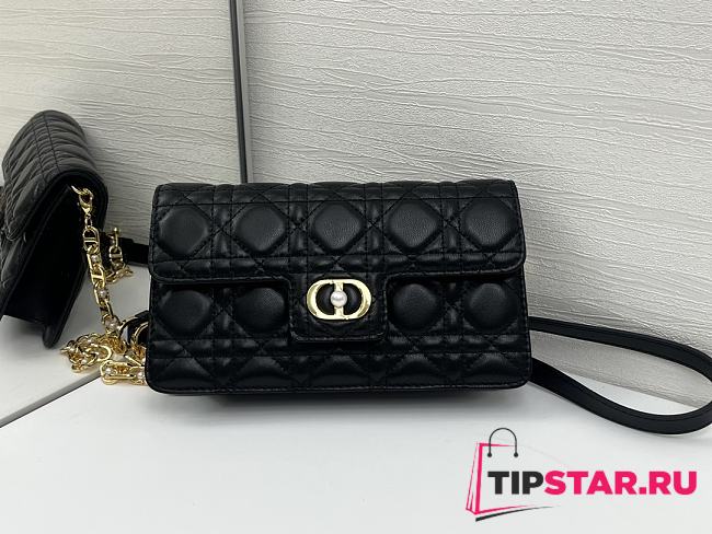 Dior Jolie Mini Bag Black Cannage Lambskin - 1