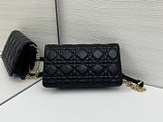 Dior Jolie Mini Bag Black Cannage Lambskin - 3