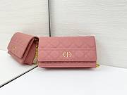 Dior Caro Pouch with Chain In Pink - 1
