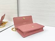 Dior Caro Pouch with Chain In Pink - 5