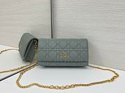Dior Caro Pouch with Chain In Blue - 1