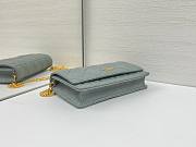 Dior Caro Pouch with Chain In Blue - 5