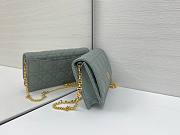Dior Caro Pouch with Chain In Blue - 4