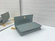Dior Caro Pouch with Chain In Blue - 3