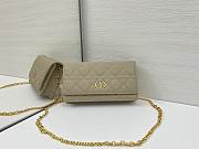 Dior Caro Pouch with Chain In Beige - 3