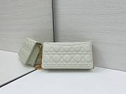Dior Caro Pouch with Chain In White - 6