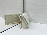 Dior Caro Pouch with Chain In White - 4