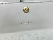 Dior Caro Pouch with Chain In White - 3