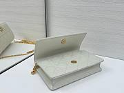 Dior Caro Pouch with Chain In White - 2