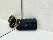Dior Caro Pouch with Chain In Black - 1