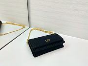 Dior Caro Pouch with Chain In Black - 5