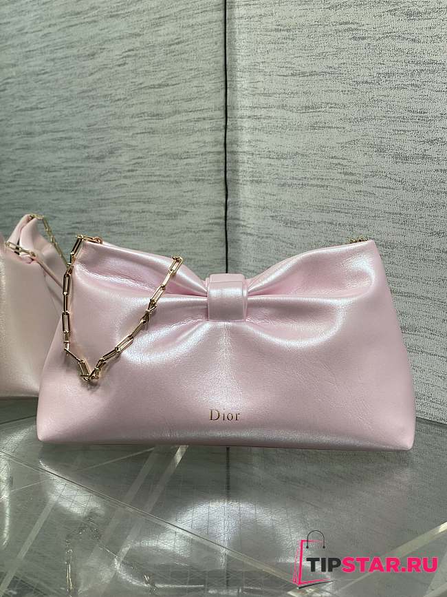 Jonathan Anderson Dior Bow Bag In Pink Size 30 - 1