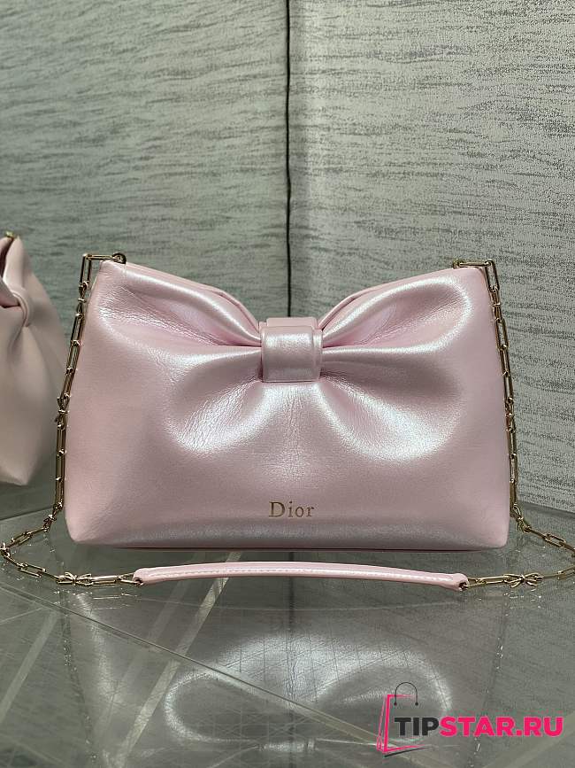 Jonathan Anderson Dior Bow Bag In Pink Size 26 - 1