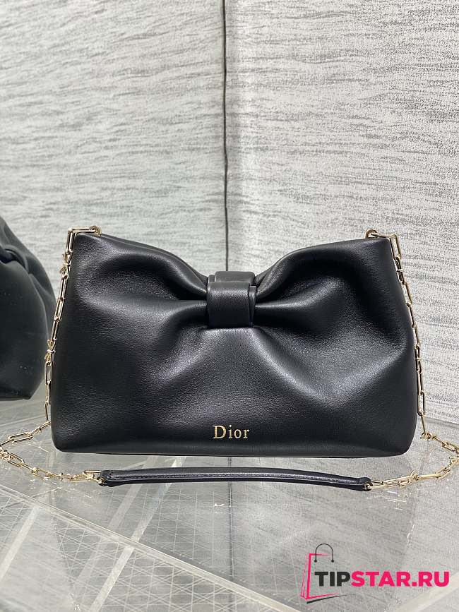 Jonathan Anderson Dior Bow Bag In Black Size 26 - 1