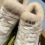 Prada leather x shearling sneakers - 5
