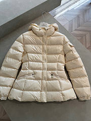 Moncler Barante hooded short down jacket ivory white - 1