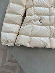 Moncler Barante hooded short down jacket ivory white - 6
