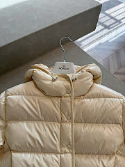 Moncler Barante hooded short down jacket ivory white - 4