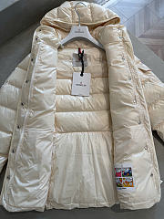 Moncler Barante hooded short down jacket ivory white - 2