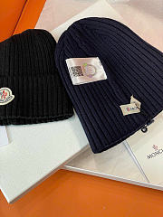 Moncler Hat In Dark Blue Color - 3