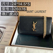 Ysl Saint Laurent Small Kate Shoulder Chain Bag Black - 1