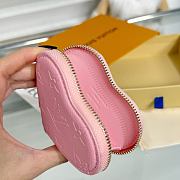 Louis Vuitton Monogram Miroir Heart Coin Purse Pink - 5