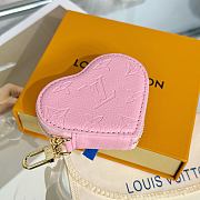 Louis Vuitton Monogram Miroir Heart Coin Purse Pink - 3