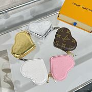 Louis Vuitton Monogram Miroir Heart Coin Purse White - 5
