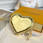 Louis Vuitton Monogram Miroir Heart Coin Purse Gold - 1