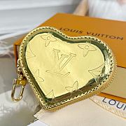 Louis Vuitton Monogram Miroir Heart Coin Purse Gold - 2