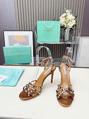 Aquazzura 90mm embellished scalloped-edges heeled sandals 02 - 6