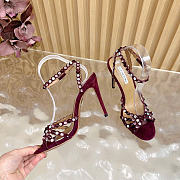 Aquazzura 90mm embellished scalloped-edges heeled sandals 01 - 5