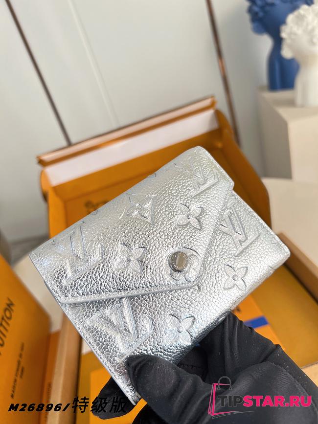 Louis Vuitton Victorine Wallet Monogram Empreinte Silver - 1
