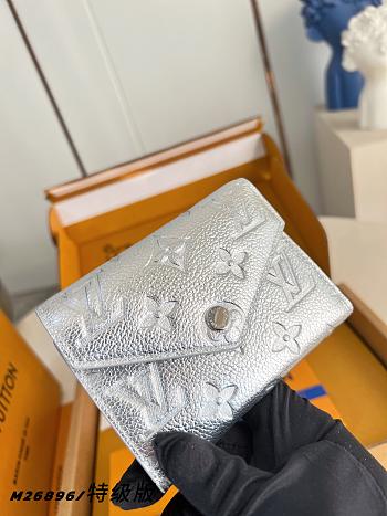 Louis Vuitton Victorine Wallet Monogram Empreinte Silver