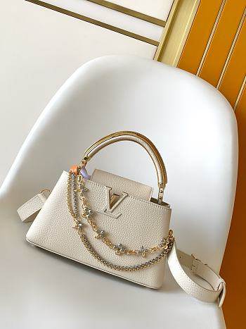Louis Vuitton Capucines BB Bag In White Color