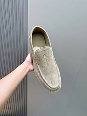 Hermès low loafers in suede combine sleek design light taupe - 5