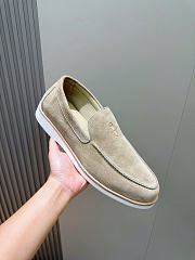 Hermès low loafers in suede combine sleek design light taupe - 4