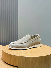 Hermès low loafers in suede combine sleek design light taupe - 3